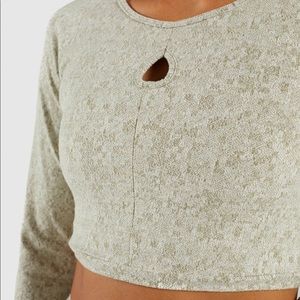 GymShark Texture Long Sleeve Crop